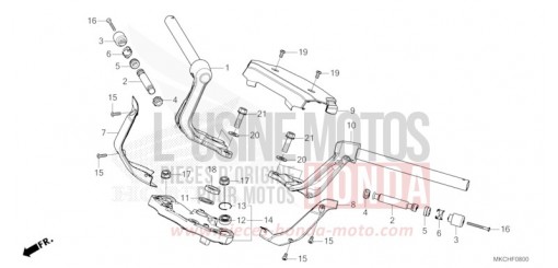 HANDLE PIPE/TOP BRIDGE GL1800DAM de 2021